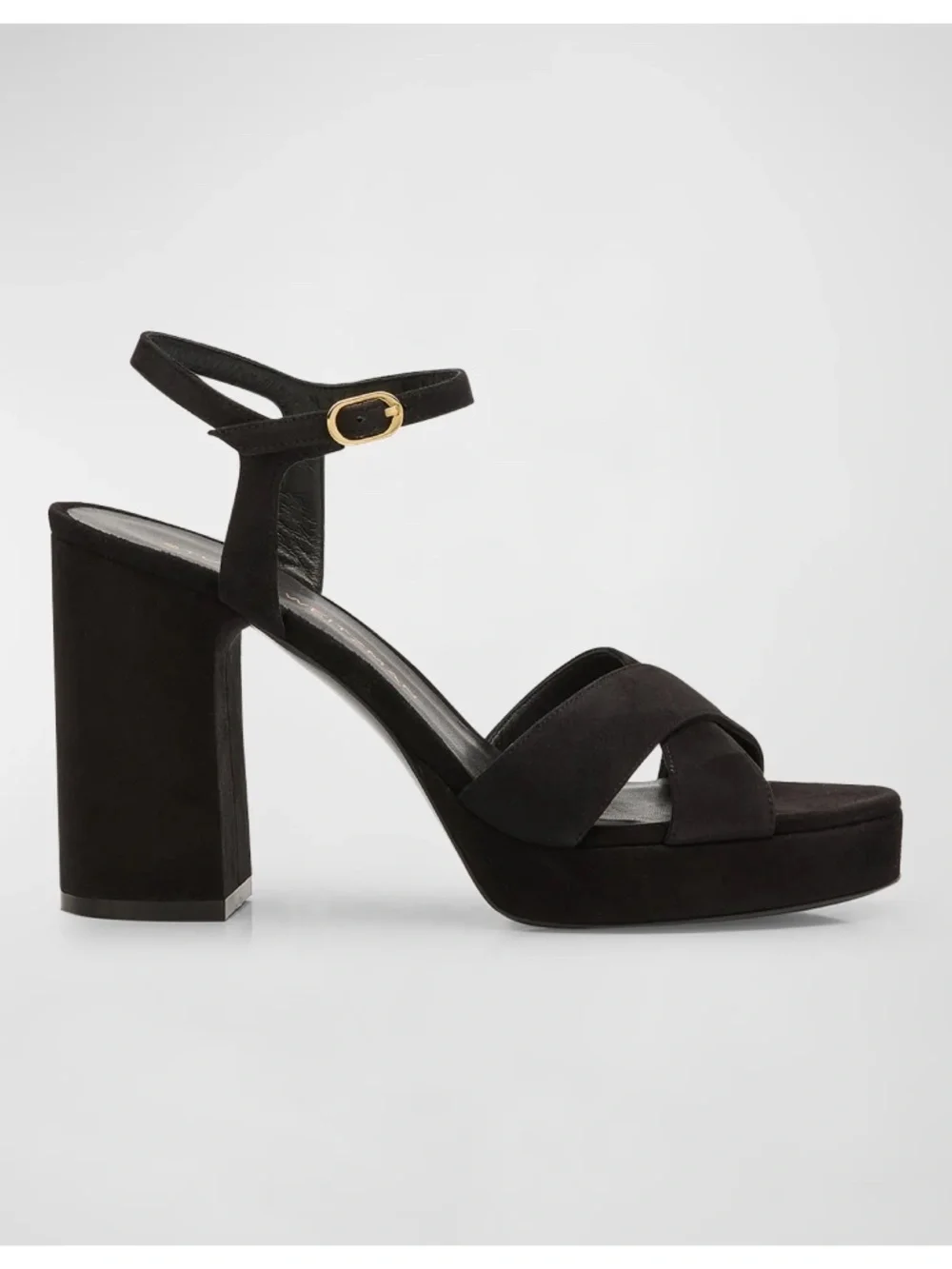 New Stuart Weitzman Dayna Suede Crisscross Platform Sandals Sz US 10